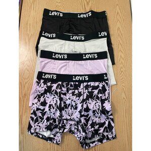 B14 New Mens Bundle of 4 Levi’s Boxer Briefs Polyester Elastane size Small 28-30
